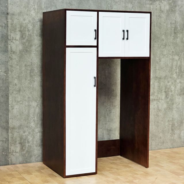 Tủ để tủ lạnh 100x66x170cm gỗ cao su KTLA007