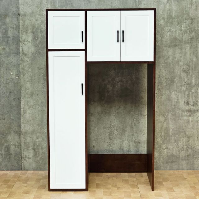 Tủ để tủ lạnh 100x66x170cm gỗ cao su KTLA007