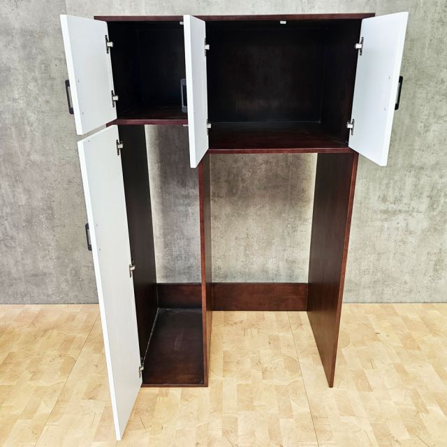 Tủ để tủ lạnh 100x66x170cm gỗ cao su KTLA007