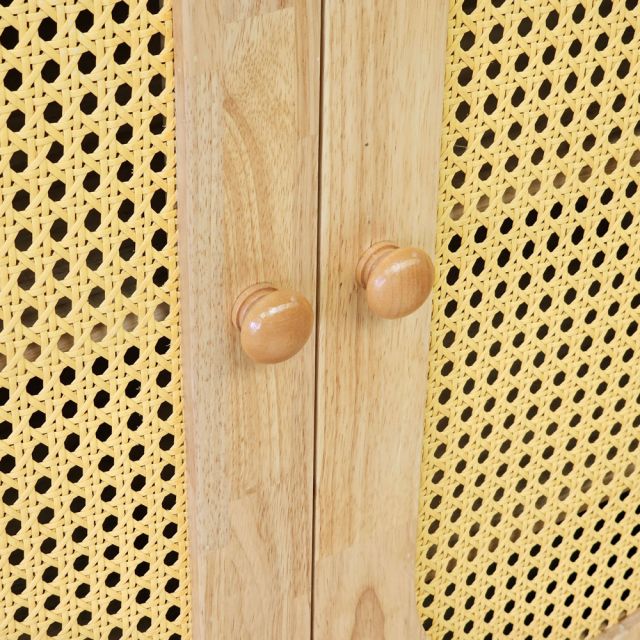 Tủ giày lưới mắt cáo 80x35x130cm gỗ cao su KG68102