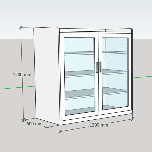Tủ lưu trữ 120x60x120cm gỗ cao su KTB68265