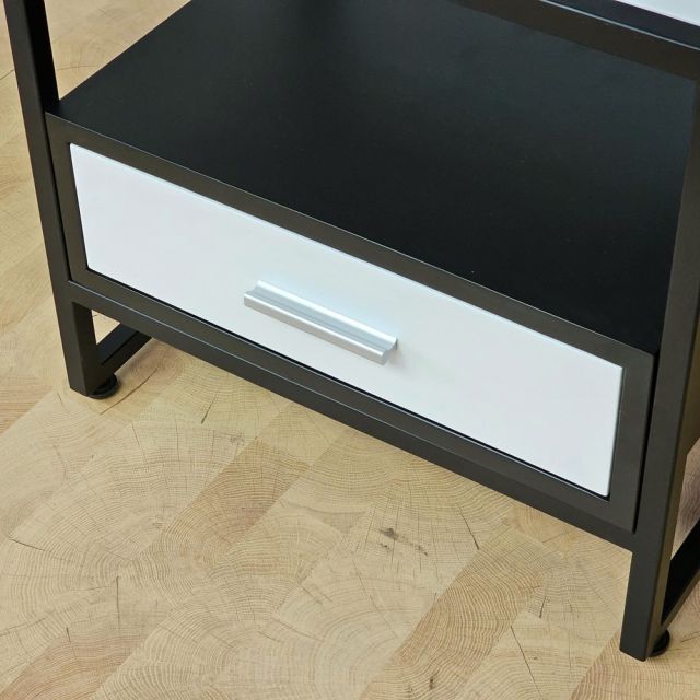 Tủ đầu giường 50x35x50cm gỗ cao su khung chân sắt TDG68072