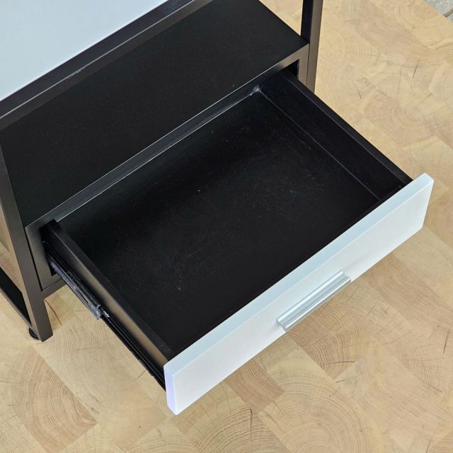 Tủ đầu giường 50x35x50cm gỗ cao su khung chân sắt TDG68072