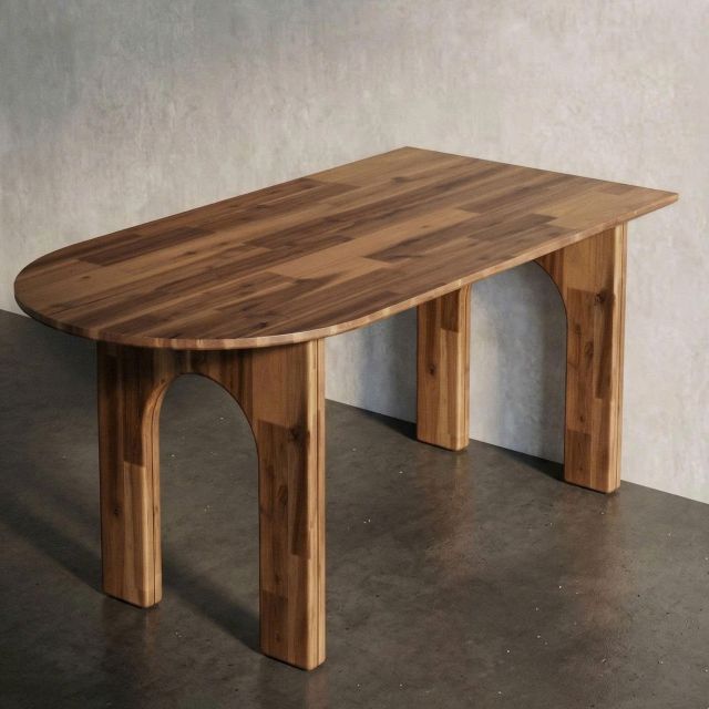 Bàn ăn áp tường 160x80cm gỗ tràm BA68312