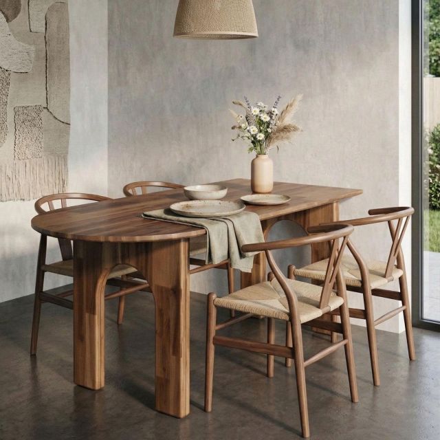 Bàn ăn áp tường 160x80cm gỗ tràm BA68312