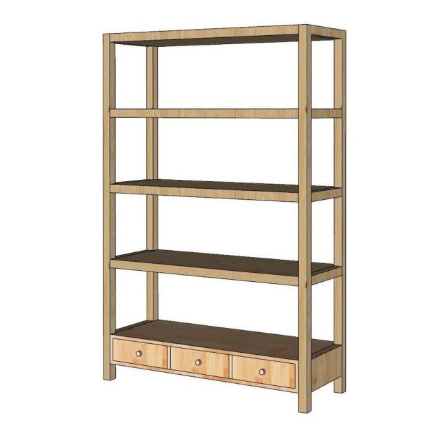 Kệ mỹ phẩm thiên nhiên 110x38x165cm gỗ thông KTB68268