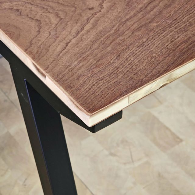 Bàn 160x80cm gỗ otim phủ venner gỗ xoan đào hệ PLY HBPL041