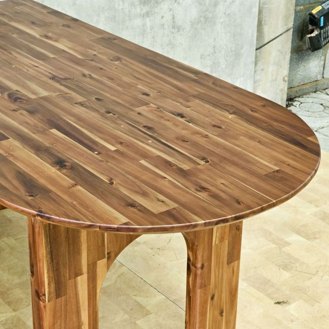 Bàn ăn áp tường 160x80cm gỗ tràm BA68312