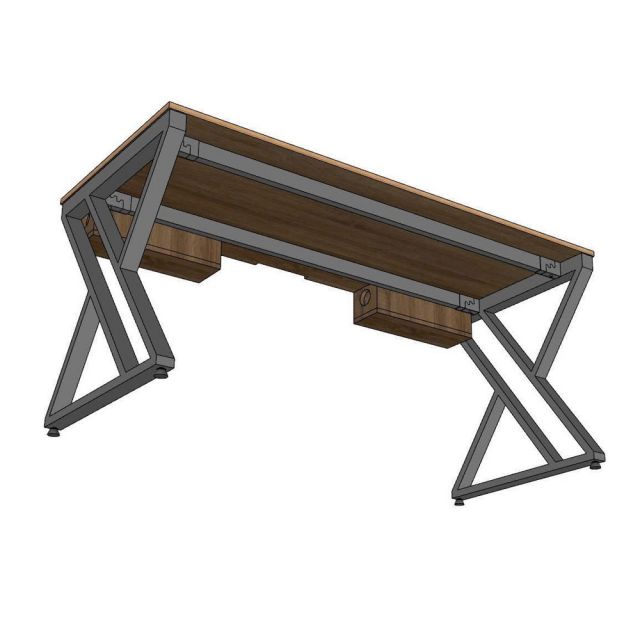 Bàn làm việc có hộp điện 160x70cm gỗ plywood ZD043