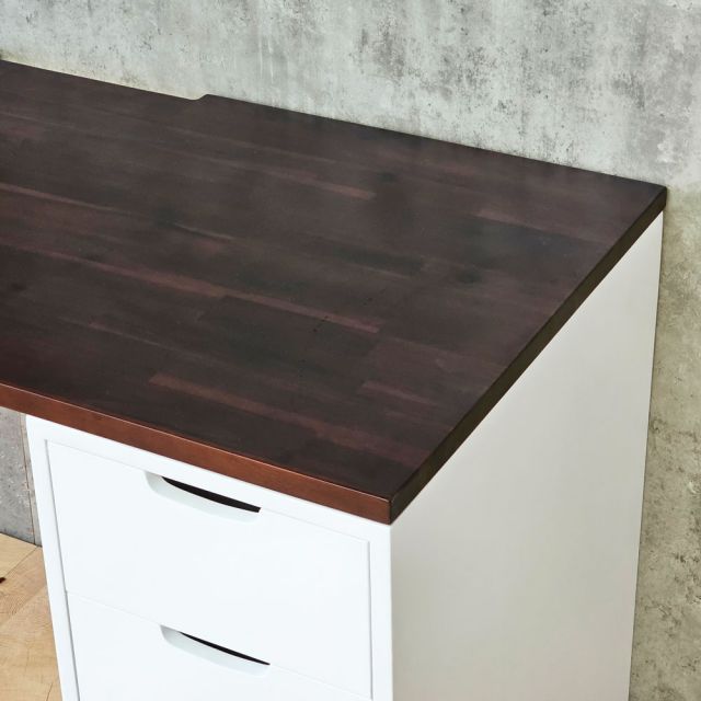 Bàn gác tủ chân chữ X 140x60cm gỗ tự nhiên BD68181