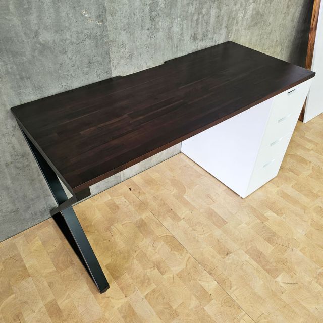 Bàn gác tủ chân chữ X 140x60cm gỗ tự nhiên BD68181