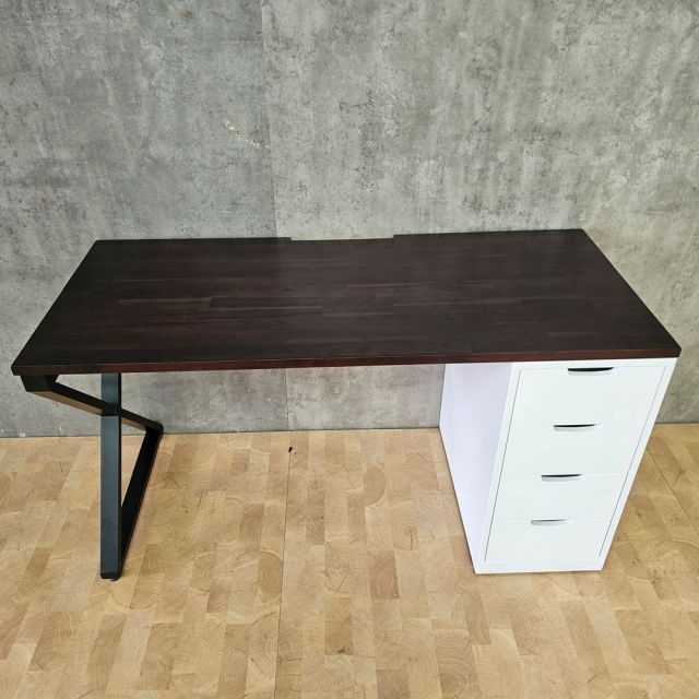 Bàn gác tủ chân chữ X 140x60cm gỗ tự nhiên BD68181