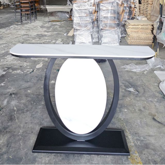 Bàn Console 120x30x85cm chân sắt mặt đá Ceramic CST065