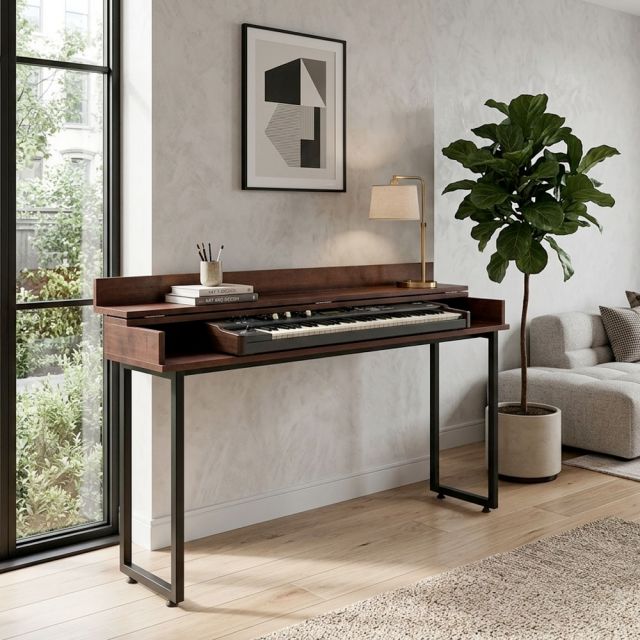 Bàn để đàn 1396x300x753mm gỗ cao su SD68036