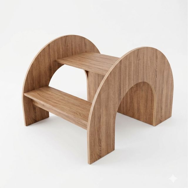 Bàn học rainbow cho bé cấp 1 gỗ plywood TREM013