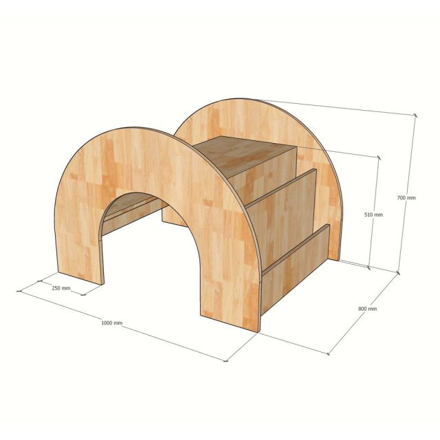 Bàn học rainbow cho bé cấp 1 gỗ plywood TREM013