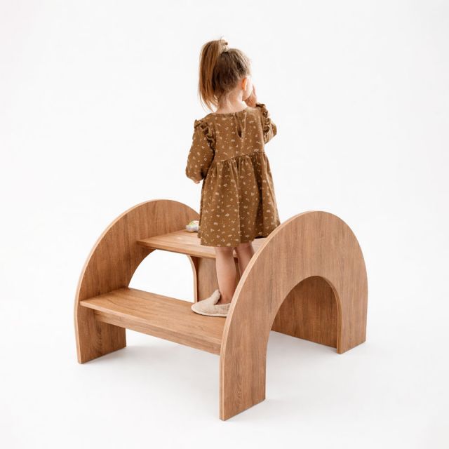 Bàn học rainbow cho bé cấp 1 gỗ plywood TREM013