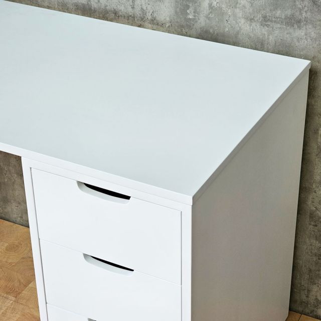 Bàn làm việc gác tủ 160x60cm gỗ cao su BD68180