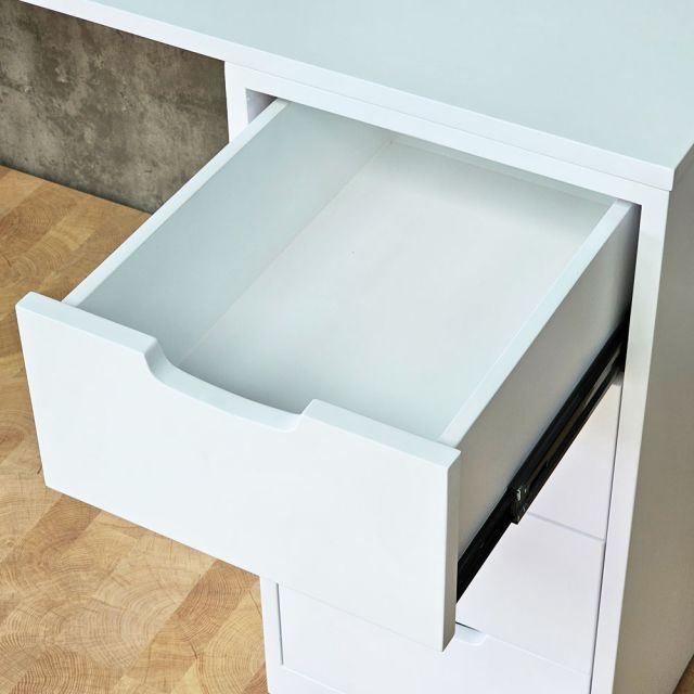 Bàn làm việc gác tủ 160x60cm gỗ cao su BD68180