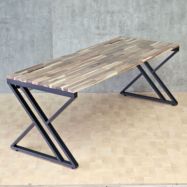 Bàn làm việc có hộp điện 200x80cm gỗ tràm GD68118