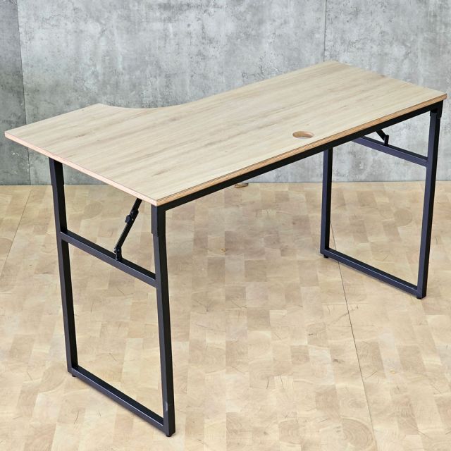 Bàn góc L chân gấp gọn 120x70cm gỗ plywood CD68050