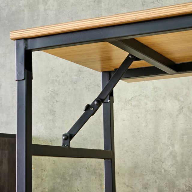 Bàn góc L chân gấp gọn 120x70cm gỗ plywood CD68050