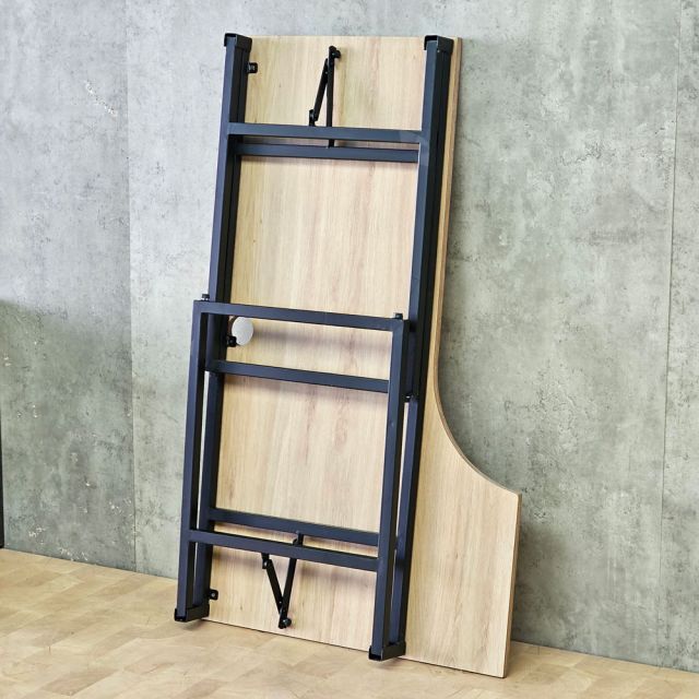 Bàn góc L chân gấp gọn 120x70cm gỗ plywood CD68050