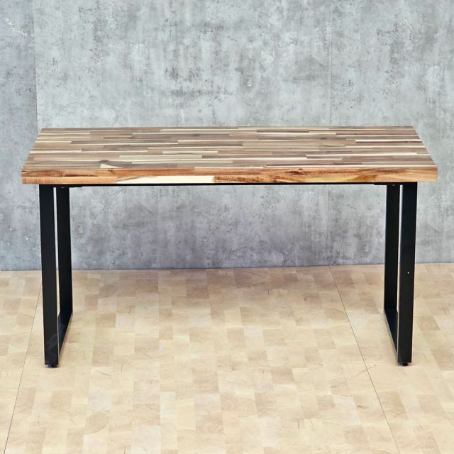 Bàn làm việc 140x60cm gỗ tràm ghép viền dày 50mm HBRT137