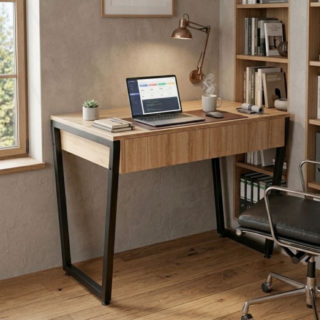 Bàn làm việc có ngăn kéo 90x55cm gỗ plywood BD68184