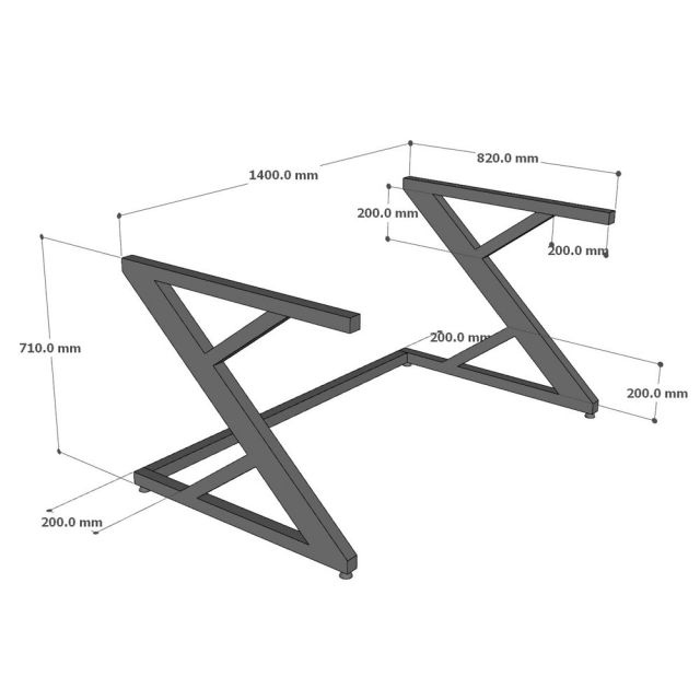 Bàn StudioDesk có hộp điện 140x82cm gỗ cao su SD68037