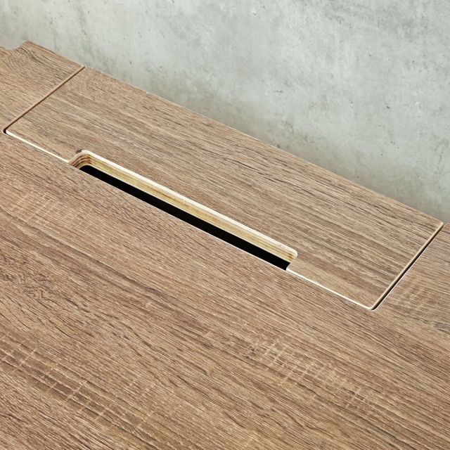 Bàn làm việc có hộp điện 140x70cm gỗ plywood ZD044