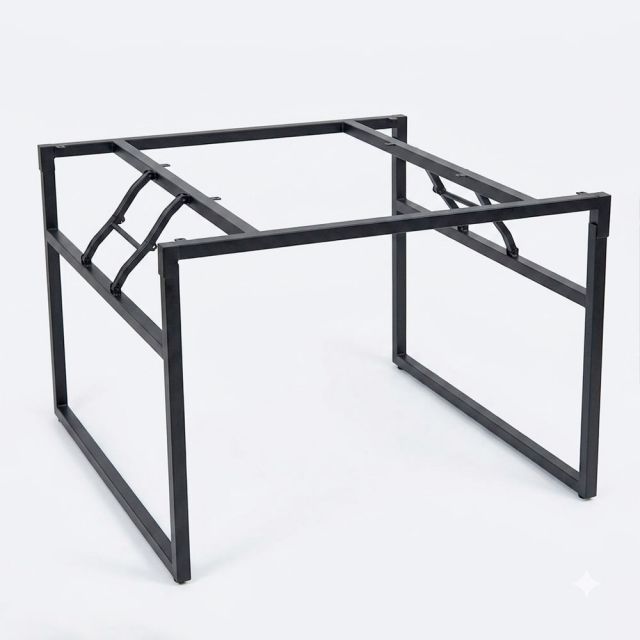 Chân sắt gấp gọn 100x100cm sơn tĩnh điện CHB68115