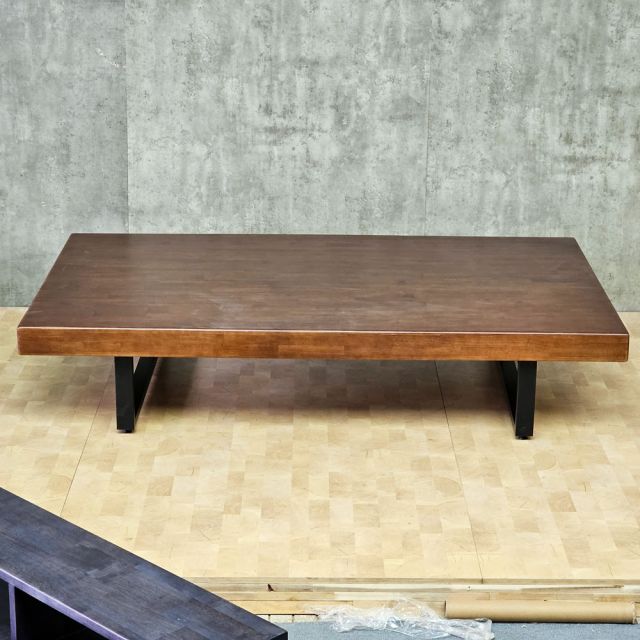 Giường ngủ 120x200cm gỗ cao su chân sắt GN68067