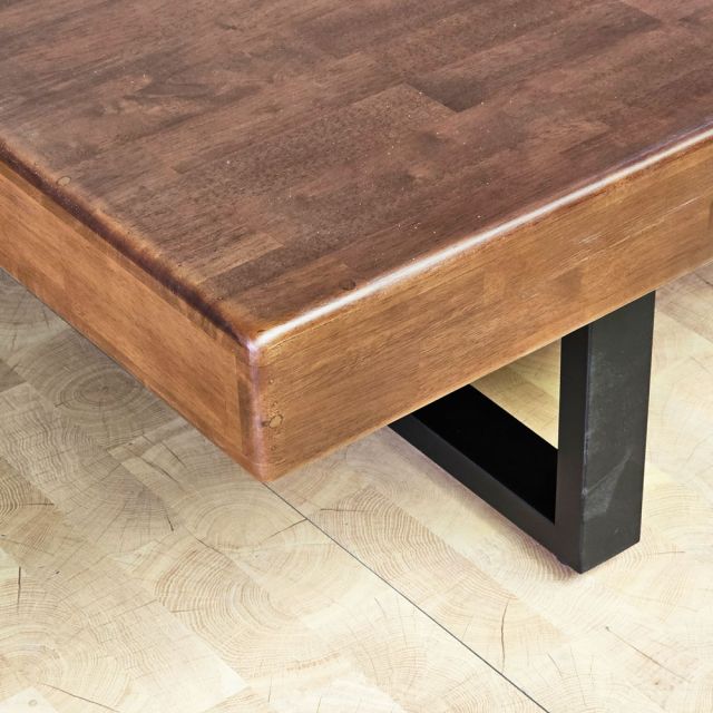 Giường ngủ 120x200cm gỗ cao su chân sắt GN68067