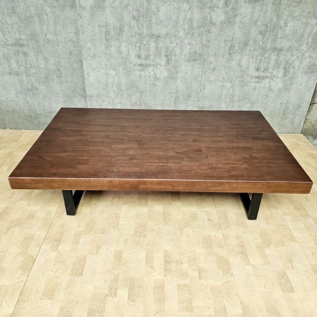 Giường ngủ 120x200cm gỗ cao su chân sắt GN68067