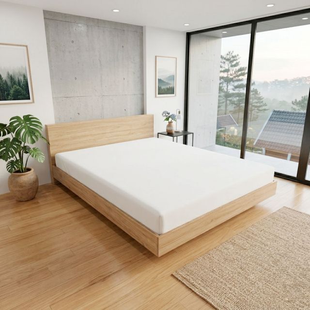 Giường ngủ VEGA gỗ plywood khung sắt lắp ráp GN68066