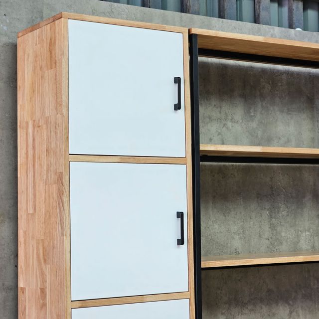 Kệ trang trí gỗ cao su 225x32x225cm gỗ cao su KTT68074