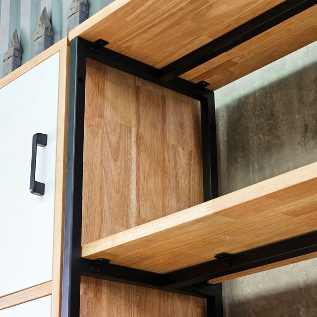 Kệ trang trí gỗ cao su 225x32x225cm gỗ cao su KTT68074