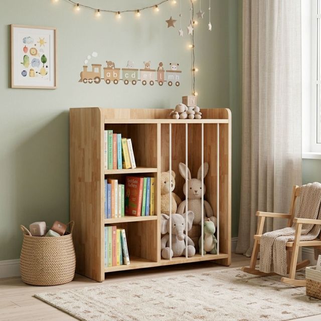 Kệ cho bé 70x40x80cm gỗ cao su TREM020