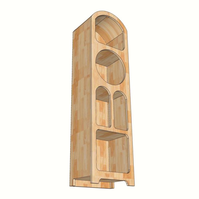 Kệ sách cho bé 40x30x150cm gỗ cao su TREM007