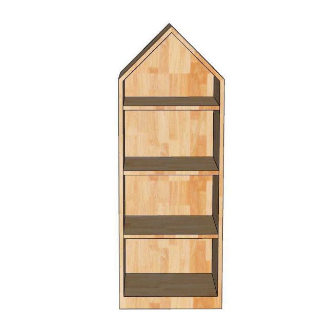 Kệ sách cho bé 40x30x110cm gỗ cao su TREM009