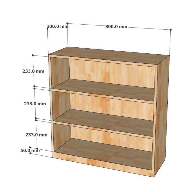 Kệ sách cho bé 80x30x80cm gỗ cao su TREM010