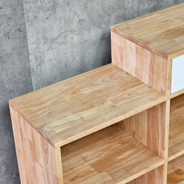 Kệ trang trí 225x32x73cm gỗ cao su KTT68076