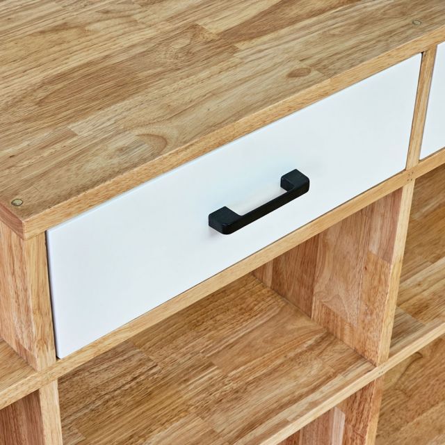 Kệ trang trí 225x32x73cm gỗ cao su KTT68076