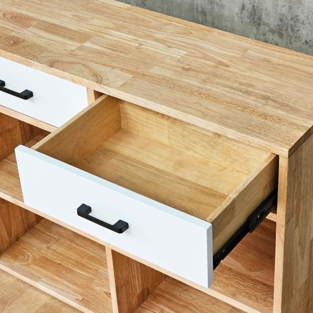 Kệ trang trí 225x32x73cm gỗ cao su KTT68076