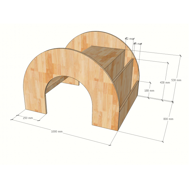 Bàn học rainbow cho bé cấp 1 gỗ plywood TREM013