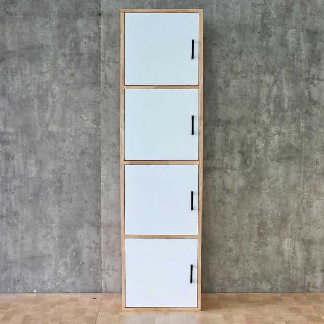 Tủ trang trí ô vuông 45x32x168cm gỗ cao su KS68369