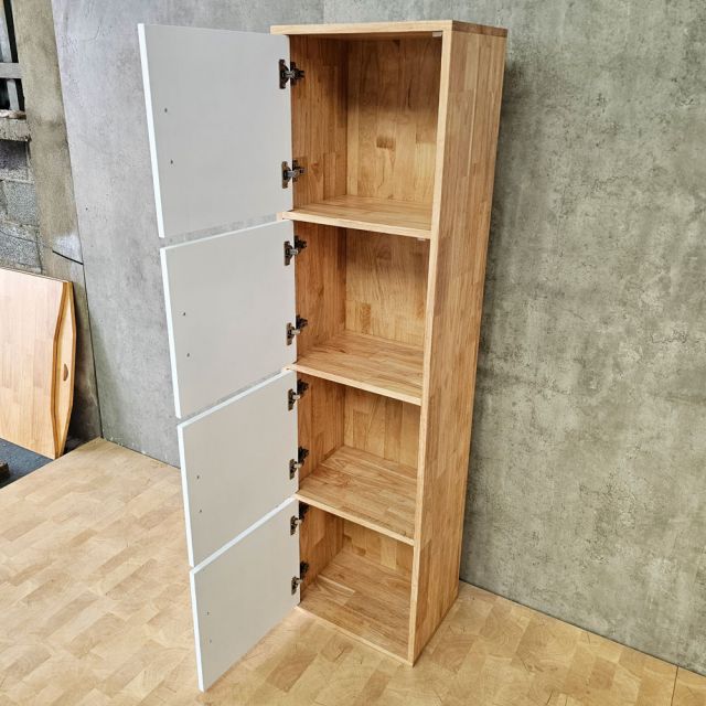 Tủ trang trí ô vuông 45x32x168cm gỗ cao su KS68369