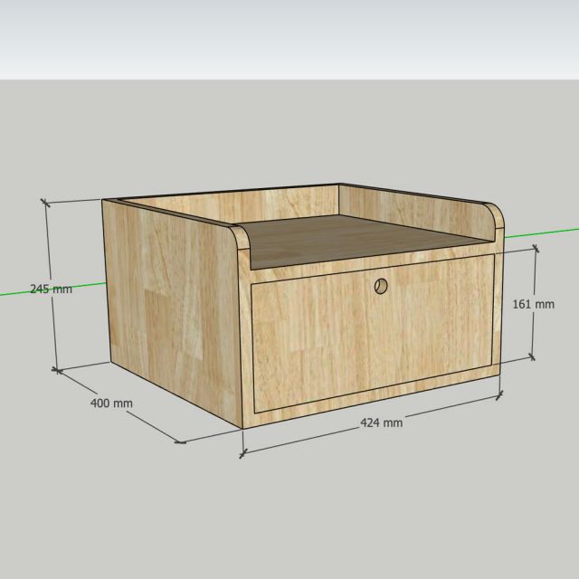 Tủ mini 43x45x25cm gỗ cao su TREM019