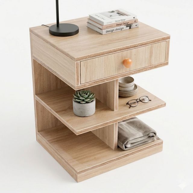 Tủ đầu giường KAIRO 40x35x50cm gỗ plywood TDG68074